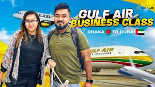 GULF AIR ✈️ ✈️ BUSINESS CLASS  DHAKA 🇧🇩 TO DUBAI 🇦🇪 VIA BAHRAIN 🇧🇭  MampA Vlog 108 [upl. by Aivatra]