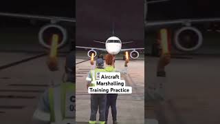 AIRCRAFT MARSHALLING TRANING BY TRAINER airlines aircraft aeroplane marshalling DEC012024 [upl. by Aylsworth174]