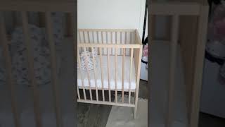 IKEA SNIGLAR crib  natural wood finish [upl. by Rochell102]