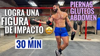 Rutina de Piernas Gluteos Y Abdominales En Casa 30 Minutos Ejercicio Para Abdomen y Piernas [upl. by Lajib117]