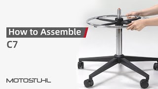 Motostuhl C7 BarstoolDrafting Office Chair Assembly Video [upl. by Ydnam]