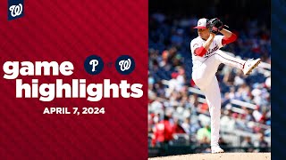 Phillies vs Nationals Game Highlights 4724  MLB Highlights [upl. by Stranger]