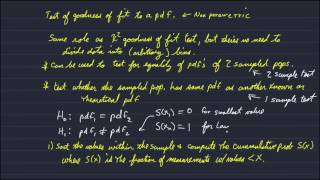 GG413 KolmogorovSmirnov Goodness of Fit Test [upl. by Circosta]