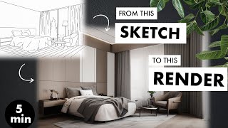 AI for ARCHITECTS and DESIGNERS  From SIMPLE SKETCHES to realistic RENDERS for FREE [upl. by Xuerd]