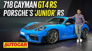 2023 Porsche 718 Cayman GT4 RS  The most hardcore 718 yet  Walkaround  Autocar India [upl. by Jobie]