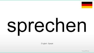 How to pronounce Sprechen German [upl. by Kcerred200]