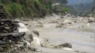 A Glacier Lake Outburst Flood GLOF in Pokhara Nepal Full HD Video [upl. by Beshore]