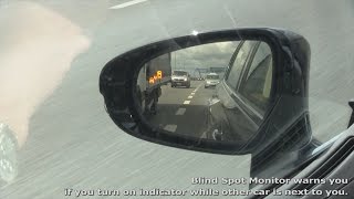 Lexus LS 600h L Blind Spot Monitor and Rear Cross Traffic Alert  1001cars [upl. by Mello234]