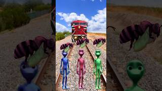 Three bees three alien train funny vfx video [upl. by Hibbs910]