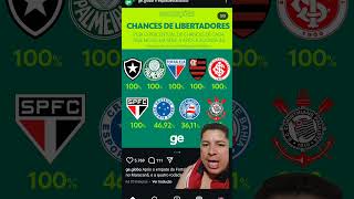 CHANCES DE LIBERTADORES E PERMANÊNCIA NA SERIE A shortvideo brasileirão saopaulo cruzeiro [upl. by Barhos]