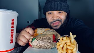 Burger King Mukbang Lets Chat 🔥😋 [upl. by Tirrell]