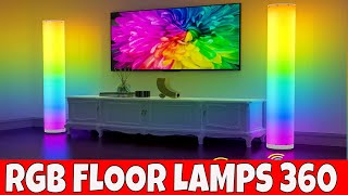 RGB Corner Floor Lamps 2 pack PAIR  w Music Sync  Epochair  Unboxing Setup amp DEMO [upl. by Tenenbaum47]