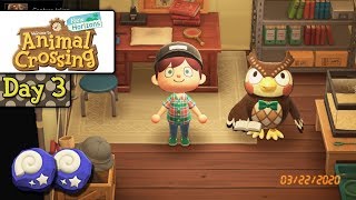 Animal Crossing New Horizons  Day 3  That was a Hoot [upl. by Odnamra]