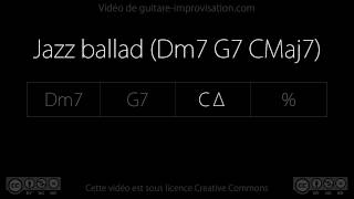 Jazz ballad Dm7 G7 CMaj7  Backing track [upl. by Ecinahc]