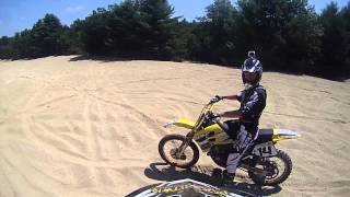 RM 125 VS RM 250  Sand Pit Drag Race [upl. by Lede896]