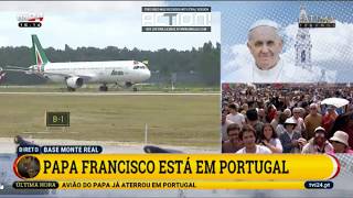 Chegada do Papa Francisco a Portugal TVI24 [upl. by Jennica126]