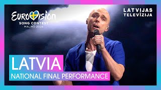 Dons  Hollow  Latvia 🇱🇻  National Final Performance  Eurovision 2024 [upl. by Llerrah]