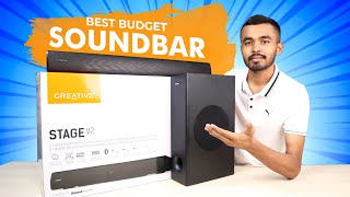 Best Budget Soundbar 2023 ⚡️160W⚡️ Creative Stage v2 Soundbar with subwoofer Review [upl. by Nocam672]