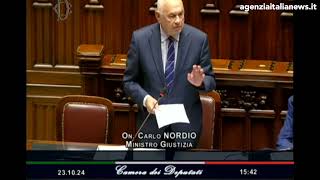 ALBANIA IL MINISTRO NORDIO RISPONDE AL QUESTION TIME ALLA CAMERA DEI DEPUTATI [upl. by Rosemonde]