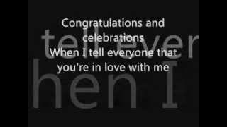 Congratulations by Cliff Richard lyrics [upl. by Thirzia]