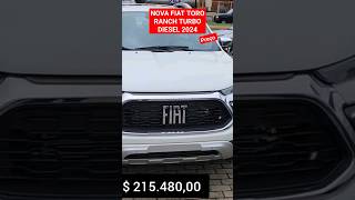 NOVA FIAT TORO RANCH TURBO DIESEL 2024 [upl. by Sheena404]