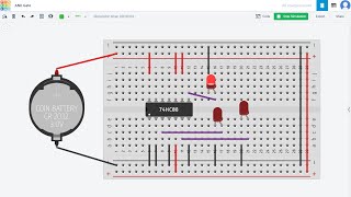 AND Gate  Implementation of AND Gate on Tinkercad 4 [upl. by Eynobe687]