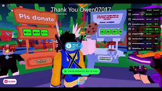 Part 8  Pls Donate Online and Offline appreciation Shoutout  Roblox [upl. by Sorvats691]