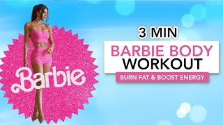 3 MIN BARBIE BODY WORKOUT 💕  Cardio Dance To Boost Energy amp Feel Happy  Eylem Abaci [upl. by Bartolemo]