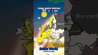 European medal count in Paris 2024 mapping battleworld [upl. by Louise]