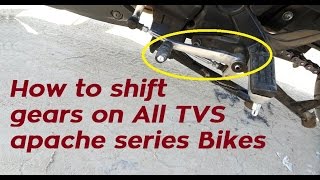 How To Shift Gears On Motorcycle like TVS Apache RTR 160  180  200 4V  160 4v  RR 310  India [upl. by Balcer141]