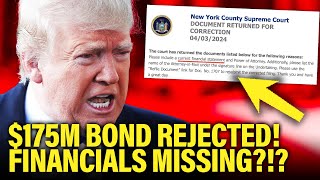 Wow Court Suddenly REJECTS Trump’s Bond [upl. by Norabel]