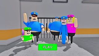 POLICE FAMILY ESCAPE BARRY Obby Full Walkrhrough roblox [upl. by Aprilette]