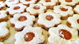 Linzer cookies with apricot jam [upl. by Einnor]