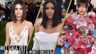 Best amp Worst Dressed Met Gala 2017 featuring Selena Gomez Kim Kardashian amp More [upl. by Esinart]