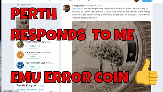 PERTH MINT RESPONDS TO ME ABOUT THE EMU ERROR [upl. by Nicolle]