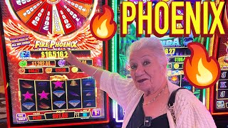 VegasLowRoller Moms FIERY BONUS on Fire Phoenix [upl. by Kelby399]