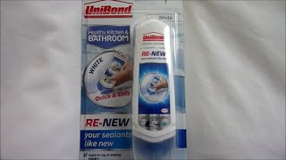 HOW TO REMOVE MOLD FROM BATH SINK WITH RENEW SILICONE SEALANT BY UNIBOND [upl. by Copp]