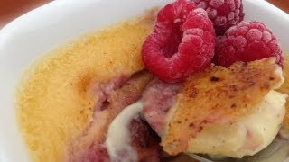 Raspberry Creme Brulee Dessert Recipe HOW TO COOK THAT crem brullee Ann Reardon [upl. by Ennayar]