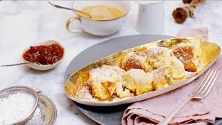 Österreichisches Kaiserschmarren Rezept  VIENNANOW Foodtrip [upl. by Holmann]