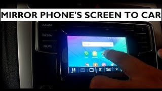 How to Mirror Your Phone Screen in Cars Touchscreen  Volkswagen Polo  RCD 330G [upl. by Rabaj]