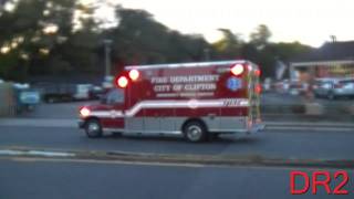 Clifton Fire Department NEW EMS1 And Monoc ALS 258 Responding 91813 [upl. by Alita]