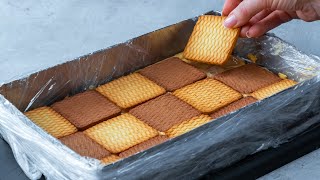 Una tarta súper rápida en 15 min con galletas y leche condensada  ¡Sin horno [upl. by Crawley]