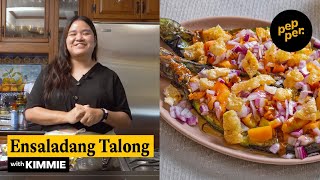 Ensaladang Talong Recipe How to Make Filipino Eggplant Salad with Chicharon  Pepperph [upl. by Sadnak]