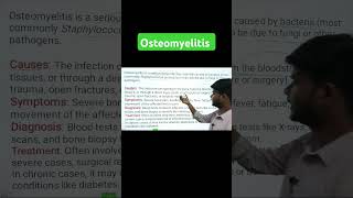 Osteomyelitis  causes  sign symptoms  diagnosis  treatment  in 1 min  jointpain pksir [upl. by Ecinrahs]