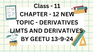 Class 11 Maths Derivatives  Limits and Derivatives  Class 11 Derivative  Product Rule  Derivativ [upl. by Elora]