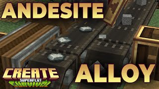 Andesite Alloy Farmı ve Para BASMA Makinesi Yaptım  Minecraft Create Superflat 10 [upl. by Llenwahs]