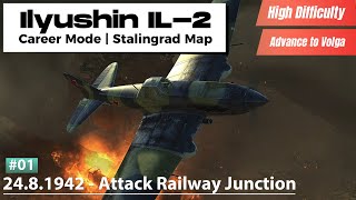 Ilyushin IL2 Career 1 Attack Railway Junction  IL2 Great Battles  Stalingrad [upl. by Chatwin]