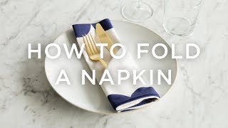 How To Fold A Napkin Angled Pocket Style [upl. by Radie]