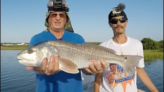 Light Tackle Fishing For St Augustine Redfish With Friend Charles Cramer [upl. by Pendergast]