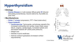 Thyroid and Parathyroid Disorders and Anesthesia  Dr Schell [upl. by Airda]